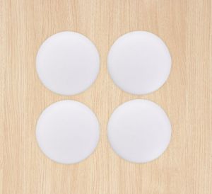 4 ks samolepící silikonové podložky proti nárazu dveří kulaté, bílé