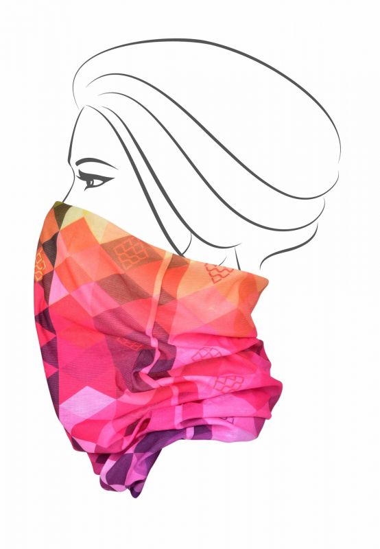 Multifunkční šátek barevné káro