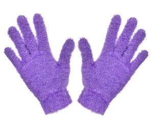 Žinylkové rukavice, hřejivé, fialové