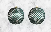 2 ks XL ozdobných koulí, průměr 8,5 cm