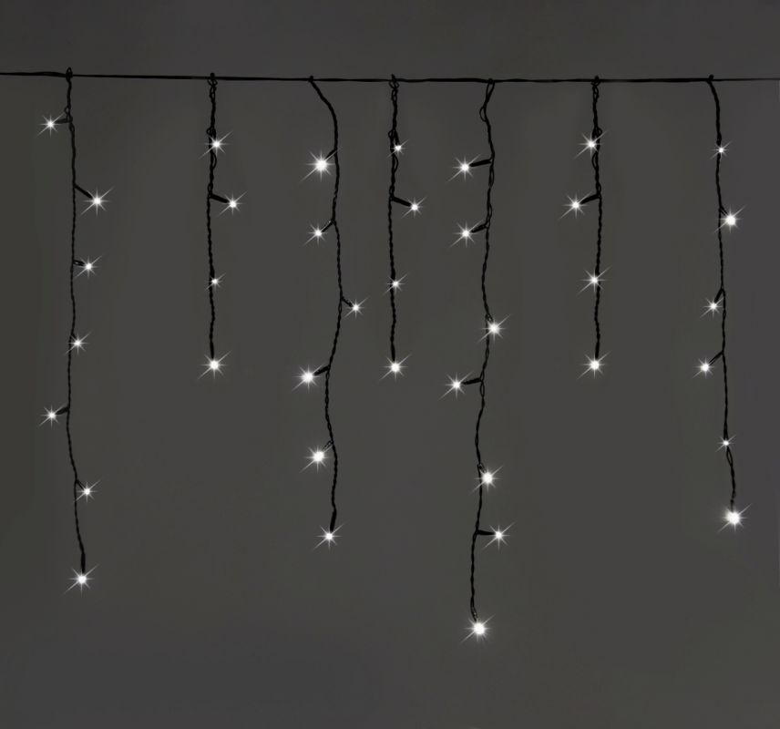 LED světelný déšť, 200 LED diod, 8 programů, studené bílé světlo