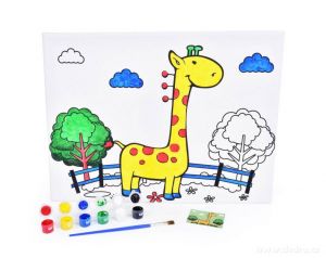 Obrázek na rámu "vymaluj si sám" žirafa, 30 x 40 cm