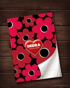 Poznámkový blok/zápisník Dedra Daisy A5 vhodný na zapisování objednávek, 50 listů