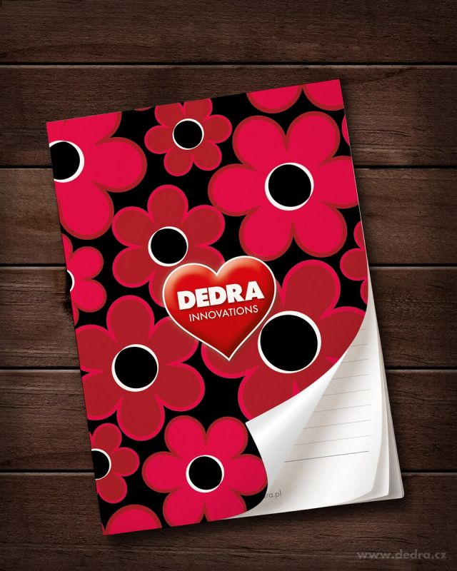 Poznámkový blok/zápisník Dedra Daisy A5 vhodný na zapisování objednávek, 50 listů