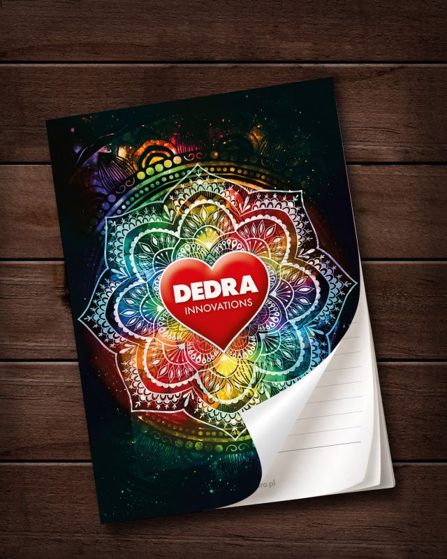 Poznámkový blok/zápisník Dedra Mandala A5 vhodný na zapisování objednávek, 50 listů