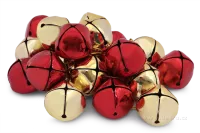 20 ks pravé rolničky, červené a zlaté