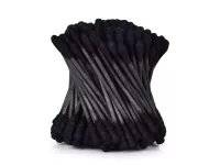 Černé EKOLOGICKÉ vatové TYČINKY z recyklovaného tvrdého kartonu & 100% BAVLNY