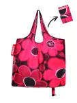 Nákupní skládací taška k opakovanému použití, CITYBAG DAISY FLOWERS, červená