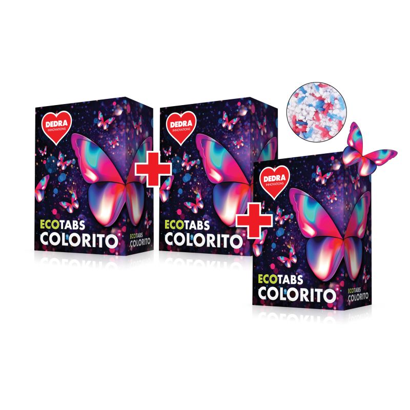 SADA 2+1 EKO TABLETY na barev né prádlo ECOTABS COLORITO