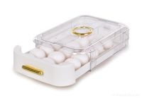 Samospádový box na vajíčka VEJCOPÁD, na 18 ks vajec, bílý