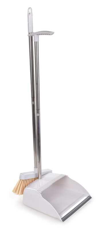91 cm 2v1 nehrbící smeták s vyčesávací lopatkou