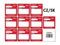 ČR/SK 10 ks samolepky PRODEJCE na katalog, 5x5 cm