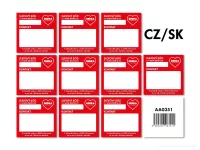 ČR/SK 10 ks samolepky PRODEJCE na katalog, 5x5 cm