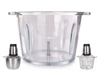 Masivní 2,5 l skleněná mísa pro přístroj MAXISEKÁTOR