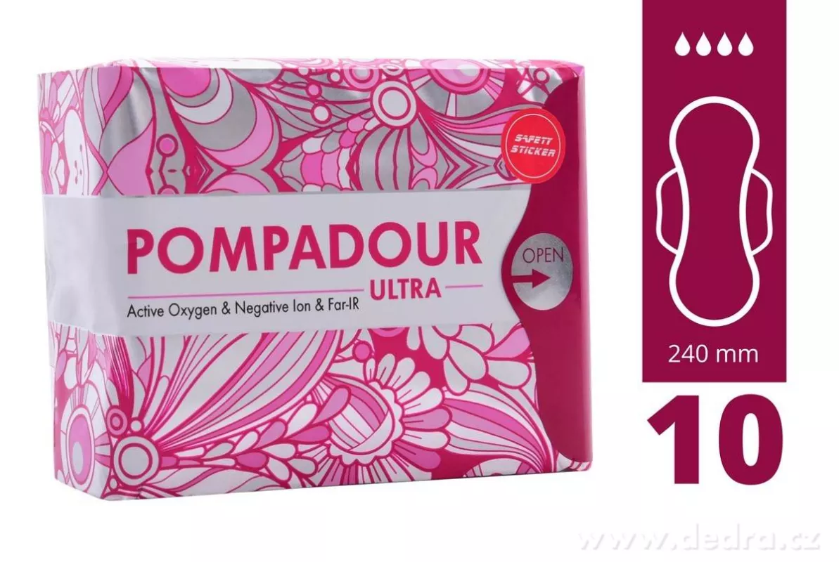 POMPADOUR NORMAL s křidélky 10 ks, 240 mm