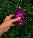3 ks XL šiška, metalická třptytivá 13 cm
