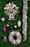 3 ks XL šiška, metalická třptytivá 13 cm