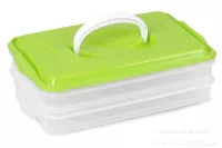 Duonoš 2x 800 ml box na potraviny 2 patrový zelený