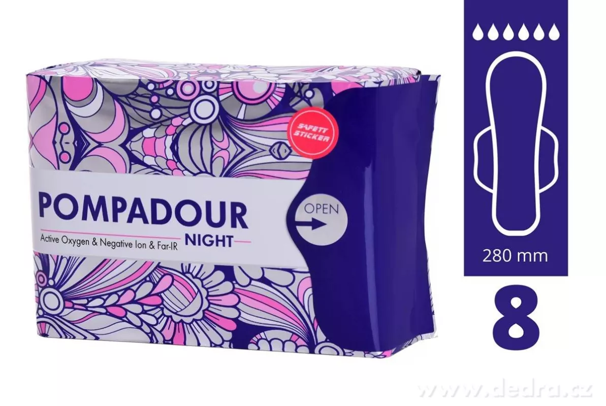 POMPADOUR NIGHT s křidélky 8 ks, 280 mm