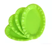 4 ks oválný TALÍŘ z odolného plastu větší, zelený