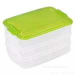 Trojobal 3x 800 ml box na potraviny zelený