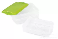 Trojobal 3x 800 ml box na potraviny zelený