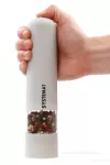 XXL el. mlýnek s LED osvětlením světle šedý