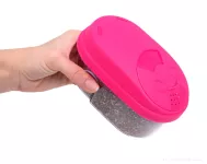 Dóza na potraviny s barevným víkem růžová
