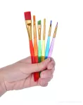 6 ks sada PLOCHÝCH štětců na malování,, různé velikosti s měkkými štětinami