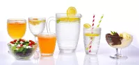 Miska skleněná s reliéfním povrchem objem 350 ml