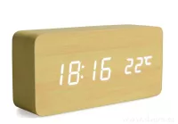 WOODOO CLOCK, digitální LED dřevěné hodiny