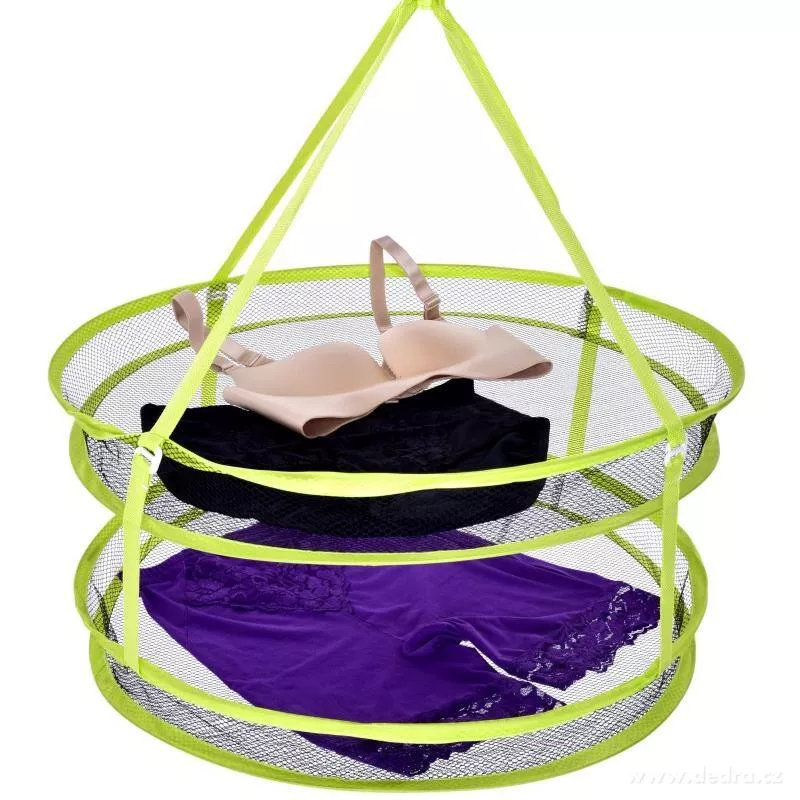 Skládací dvoupatrový sušák 60 cm na prádlo, houby, ovoce i bylinky