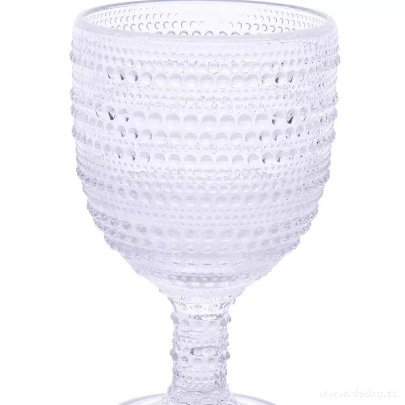 XL Skleněný pohár s reliéfním povrchem objem 340 ml