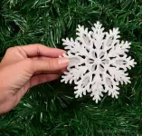 13 cm 3D Ledová ozdoba, velká VLOČKA