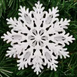 13 cm 3D Ledová ozdoba, velká VLOČKA