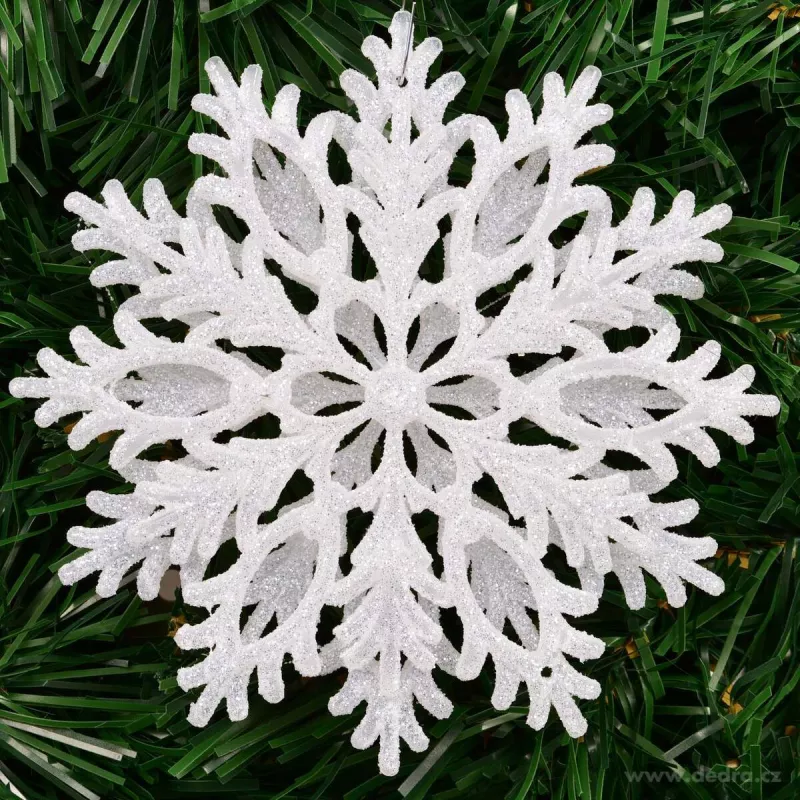 13 cm 3D Ledová ozdoba, velká VLOČKA