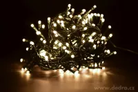 LED světelný déšť, 200 LED diod, 8 programů, teplé bílé světlo