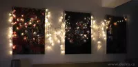 LED světelný déšť, 200 LED diod, 8 programů, teplé bílé světlo