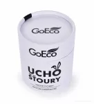 Bílé ekologické UCHOŠŤOURY 200 ks z recyklovaného tvrdého kartonu & 100% BAVLNY