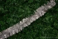 Široký řetěz, stříbrný, na vánoční dekorace, 200 cm