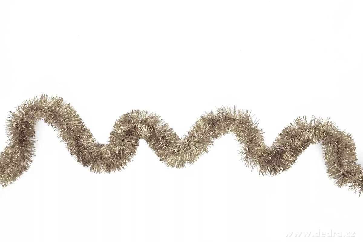 Široký řetěz, zlatý, na vánoční dekorace 200 cm