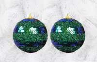 2 ks XL ozdobných koulí, horizontální