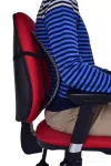 Ergonomická masážní opěrka zad, vhodná na židli i do auta,
