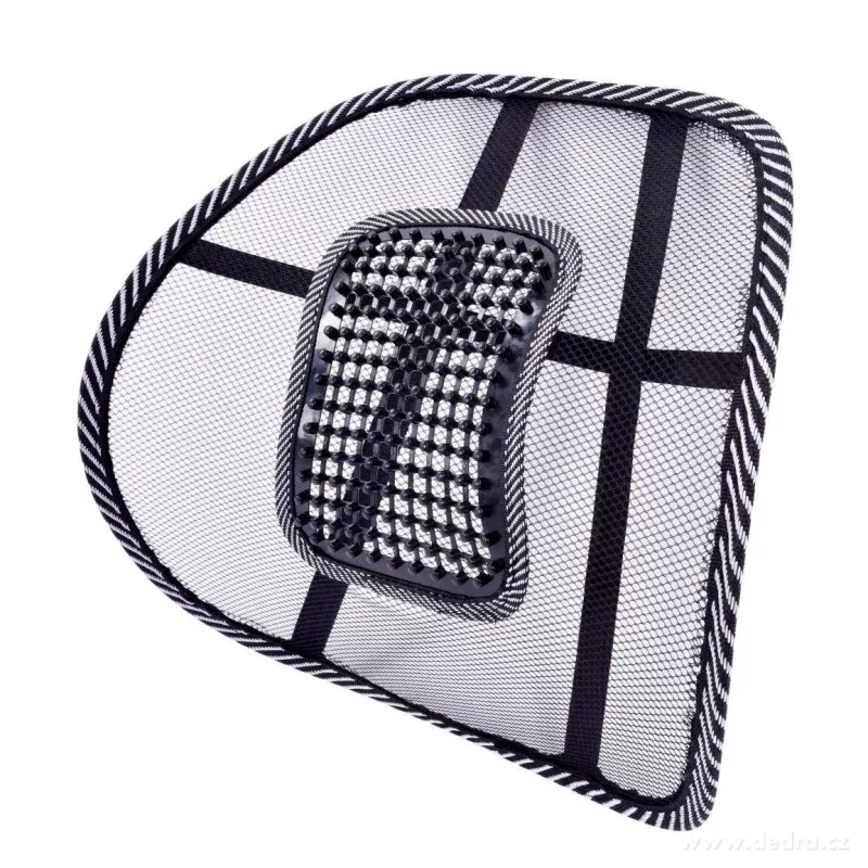 Ergonomická masážní opěrka zad, vhodná na židli i do auta,