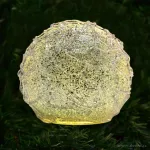 15 cm XL světelná LED koule, s ornamenty a třpytivým finišem