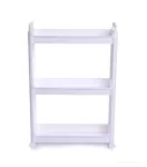 Pojízdný regál SLIM WHITE 17 cm do úzkých prostor, 3 patrový
