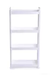Pojízdný regál SLIM WHITE 17 cm do úzkých prostor, 4 patrový
