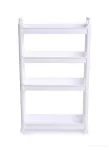 Pojízdný regál SLIM WHITE 17 cm do úzkých prostor, 4 patrový