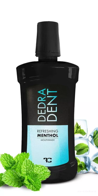 Přírodní ústní voda s příchutí mentolu, DEDRA DENT, REFRESHING MENTHOL