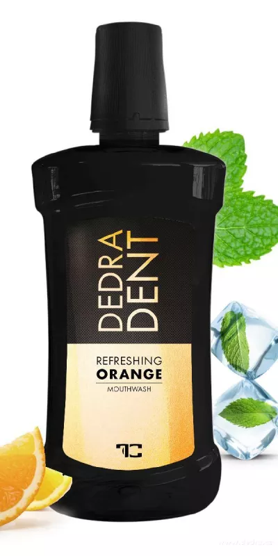 Přírodní ústní voda s příchutí pomeranče, REFRESHING ORANGE